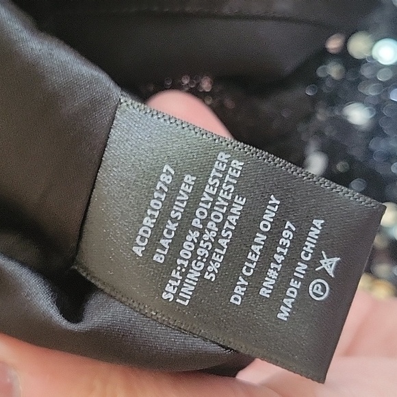 NWT ASTR The Label Carmen Sequin Strapless Mini Dress-Black/Silver - Picture 12 of 13